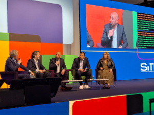 Intervention de Ryad Dib, directeur de l’ingénierie logistique chez Daher pendant la table ronde « Les entrepôts rêvent-ils d’humanoïdes électriques ? » au SITL 2026