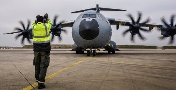 A400M arrivant sur la base aérienne d'Orléans-Bricy © Armée de l'Air et de l'Espace
